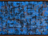 Blue Skies From Now On - 26 x 38 - framed in Walnut
