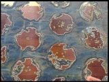 Detail of an etched mirror finish copper plate