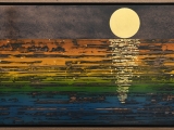 Full Moon - 23 x 38 framed in walnut