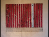 Jim Powlan red bars with white